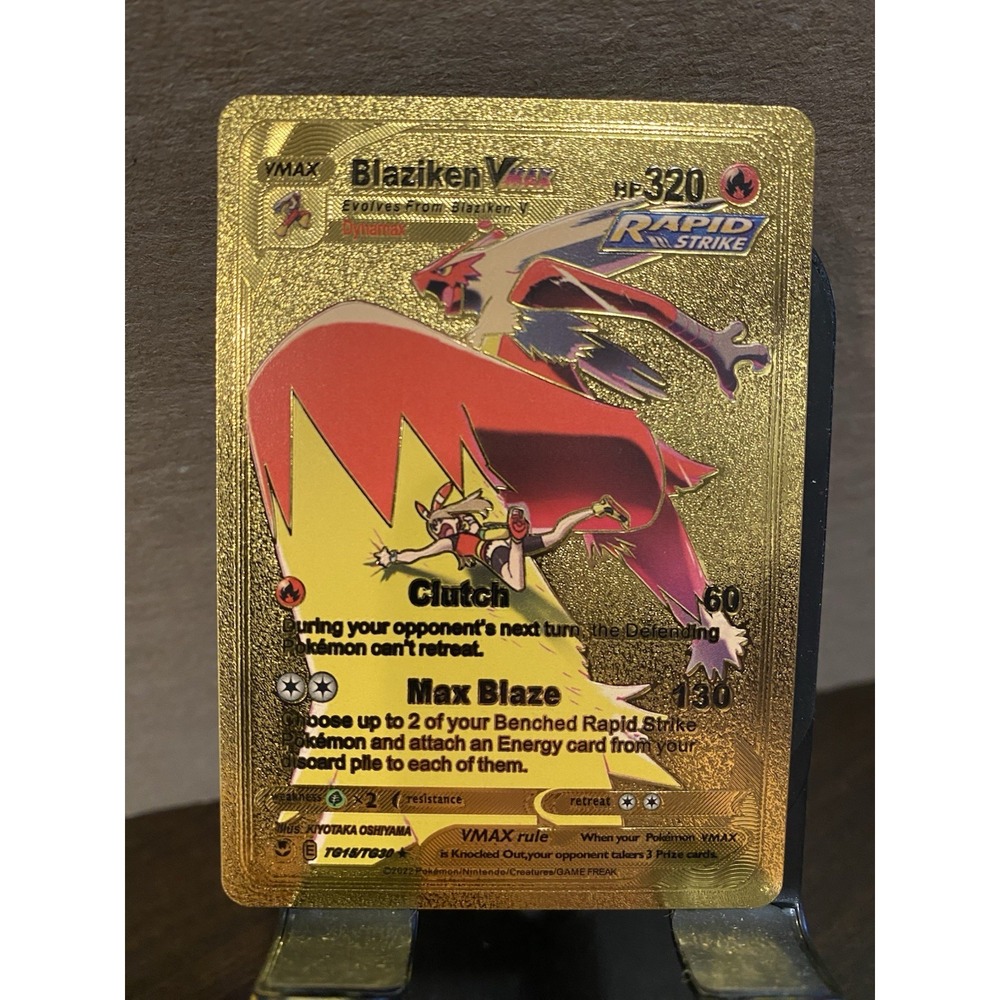 Blaziken Foil Metal Pokémon‎ Pokemon Fan Art Collectible Card Trading
